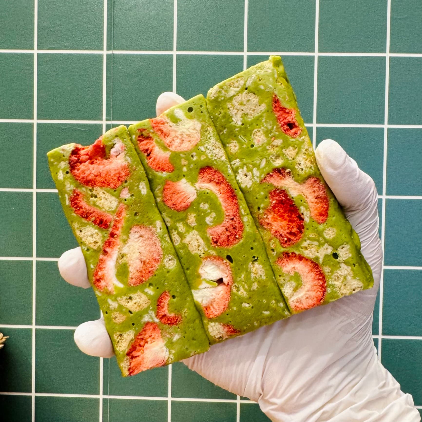 말차 딸기 쫀득쿠키바 3개 묶음