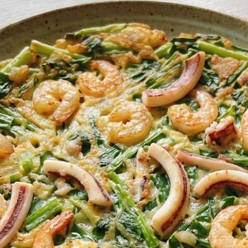 미나리오징어새우전반죽 - 순수한반찬