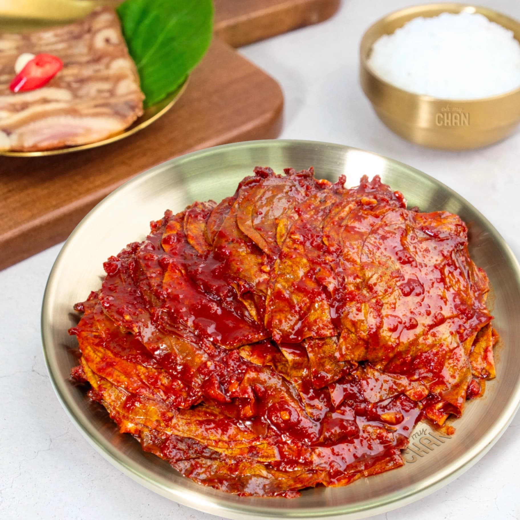 오마이찬 단풍콩잎 장아찌 - 경상도 옛날맛 밥도둑 양념콩잎