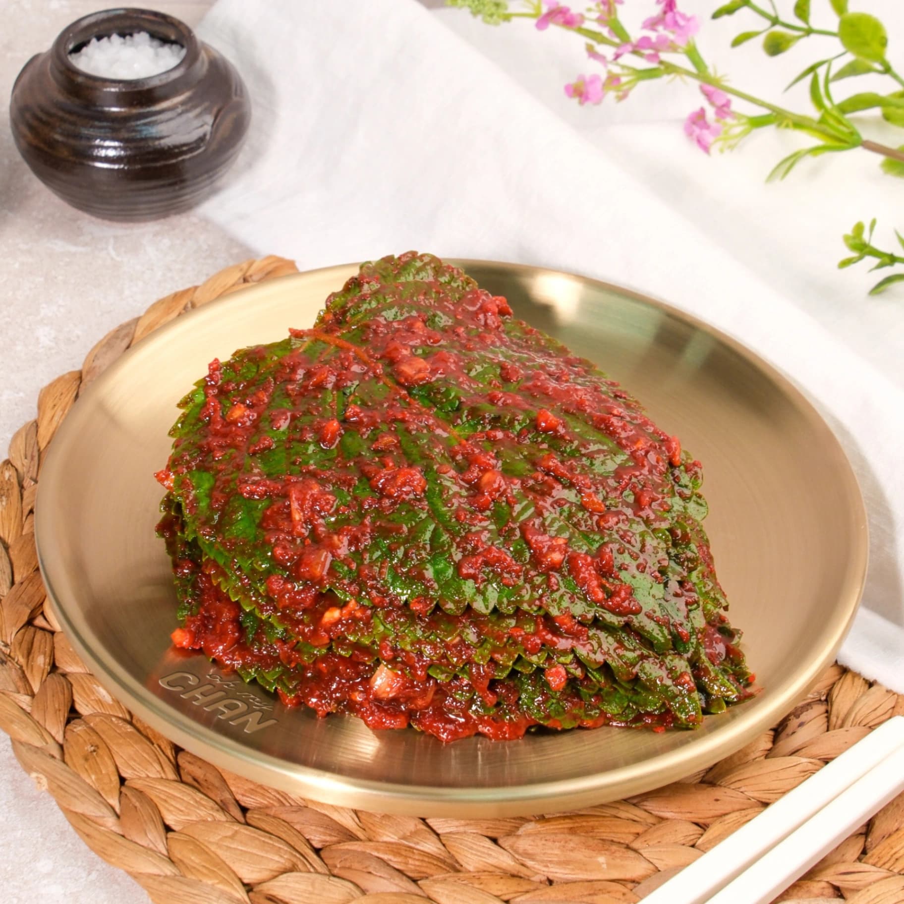 오마이찬  양념 생깻잎장아찌 - 신선한 국산 깻잎으로 만든 양념깻잎무침